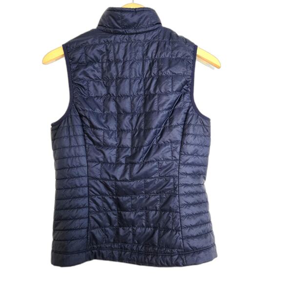 Patagonia Logo Nano Puff Navy Blue Vest Size S - Picture 2 of 10